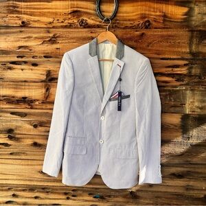 PAISLEY & GRAY | NWT Men's White & Gray Striped Blazer S